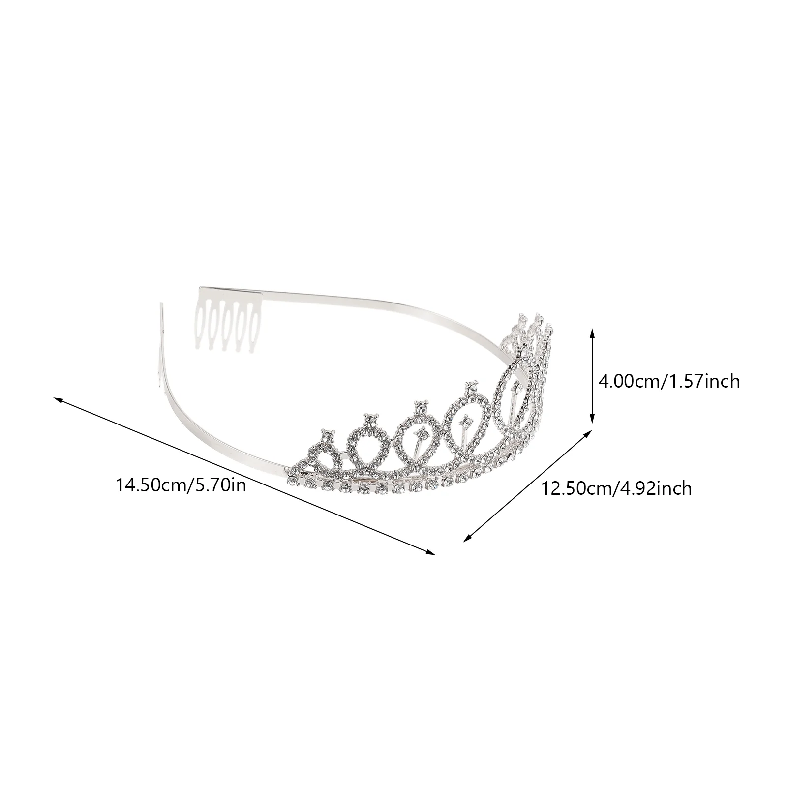 Headband Crown with Rhinestone Comb Miss Princess Crowns for Women Zinc Alloy Costume Bride Decor
Headband Crown with Rhinestone Comb Miss Princess Crowns for Women Zinc Alloy Costume Bride Decor