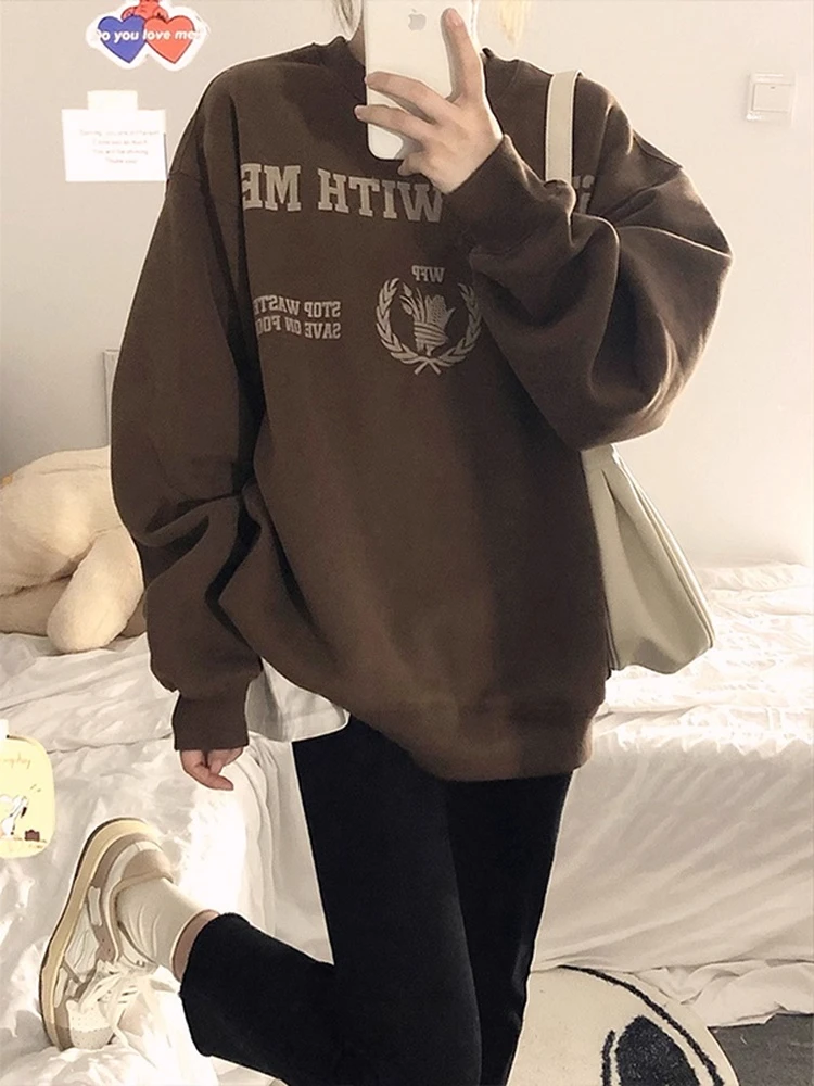 plus Size 300 Pounds American Style Long round Neck Sweatshirt Women Autumn Winter Vintage Loose Slimming Fleece Anti-Aging Top
plus Size 300 Pounds American Style Long round Neck Sweatshirt Women Autumn Winter Vintage Loose Slimming Fleece Anti-Aging Top