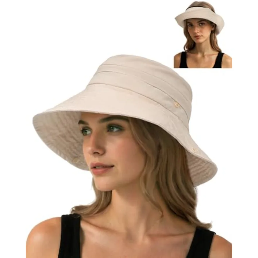 Sun Hats for Women Men, Waterproof Packable 2 in 1 UV Protection Sunhat for Summer Hiking Outdoor Garden
Sun Hats for Women Men, Waterproof Packable 2 in 1 UV Protection Sunhat for Summer Hiking Outdoor Garden