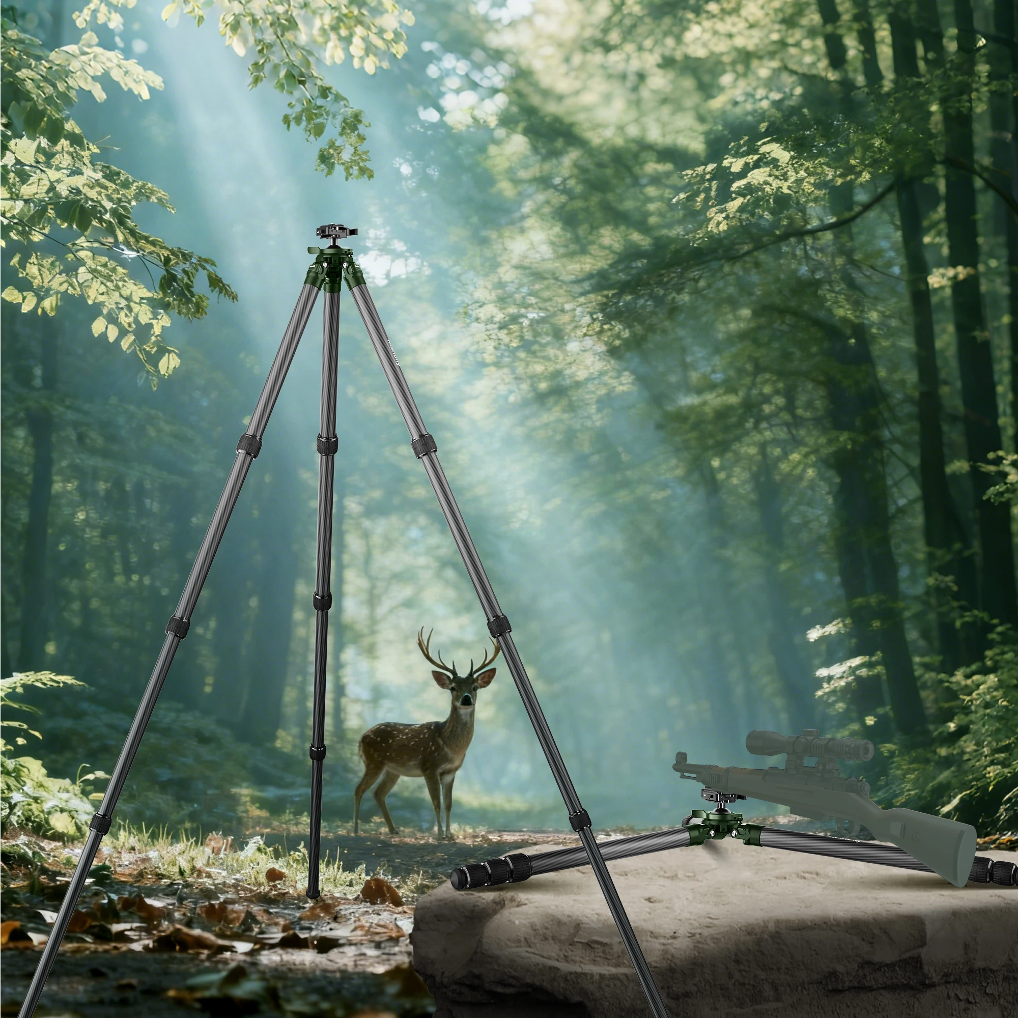 Manbily QM-364PA 154cm Professional Carbon Fiber Tripods with Picatinny Arca Swiss 36mm Tube Hunting Tripods Max.Load 25kg/55lbs
Manbily QM-364PA 154cm Professional Carbon Fiber Tripods with Picatinny Arca Swiss 36mm Tube Hunting Tripods Max.Load 25kg/55lbs