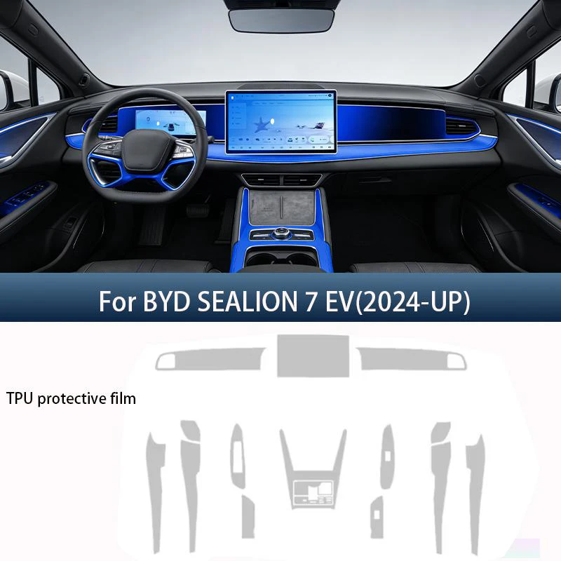 Suitable for BYD Haisi 7 EV 2024 model, automatic central control TPU navigation scratch-resistant interior protective film
Suitable for BYD Haisi 7 EV 2024 model, automatic central control TPU navigation scratch-resistant interior protective film