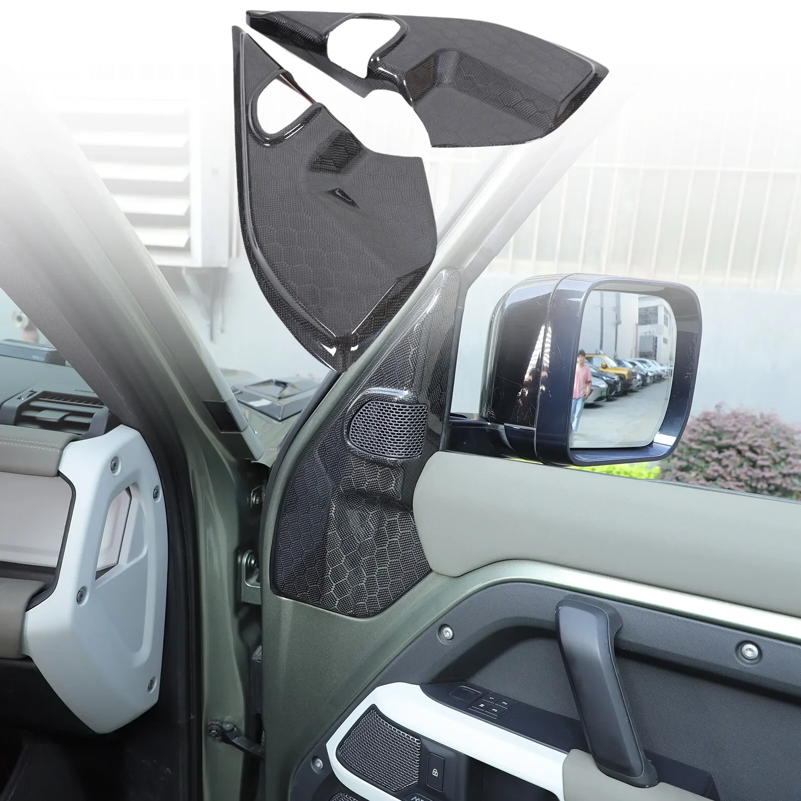 Carbon Fiber Car Door A-Pillar Speaker Decorate Cover For Land Rover Defender 90 110 130 2020-2025 Tweeter Trim Car Accessories
Carbon Fiber Car Door A-Pillar Speaker Decorate Cover For Land Rover Defender 90 110 130 2020-2025 Tweeter Trim Car Accessories