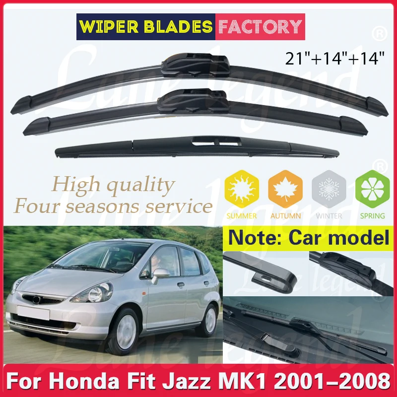 For Honda Fit Jazz MK1 2001 2002 2003 2004 2005 2006 2007 2008 Front Rear Wiper Blade Window Brushes Cutter Accessories J Hook
For Honda Fit Jazz MK1 2001 2002 2003 2004 2005 2006 2007 2008 Front Rear Wiper Blade Window Brushes Cutter Accessories J Hook