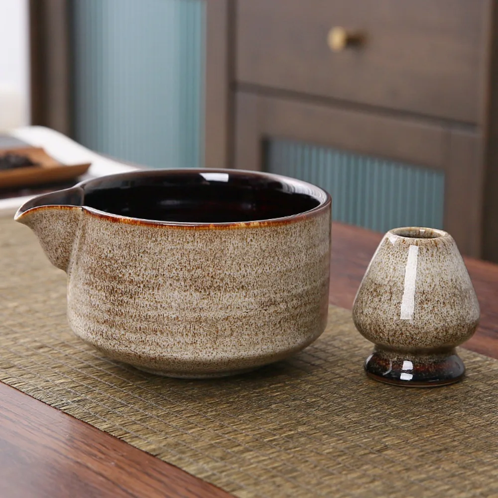 2PCS New Ceramic Matcha Bowl Set With Pouring Spout Reusable Tea Whisk Holder Food Grade Handmade Japanese Green Tea Bowl
2PCS New Ceramic Matcha Bowl Set With Pouring Spout Reusable Tea Whisk Holder Food Grade Handmade Japanese Green Tea Bowl