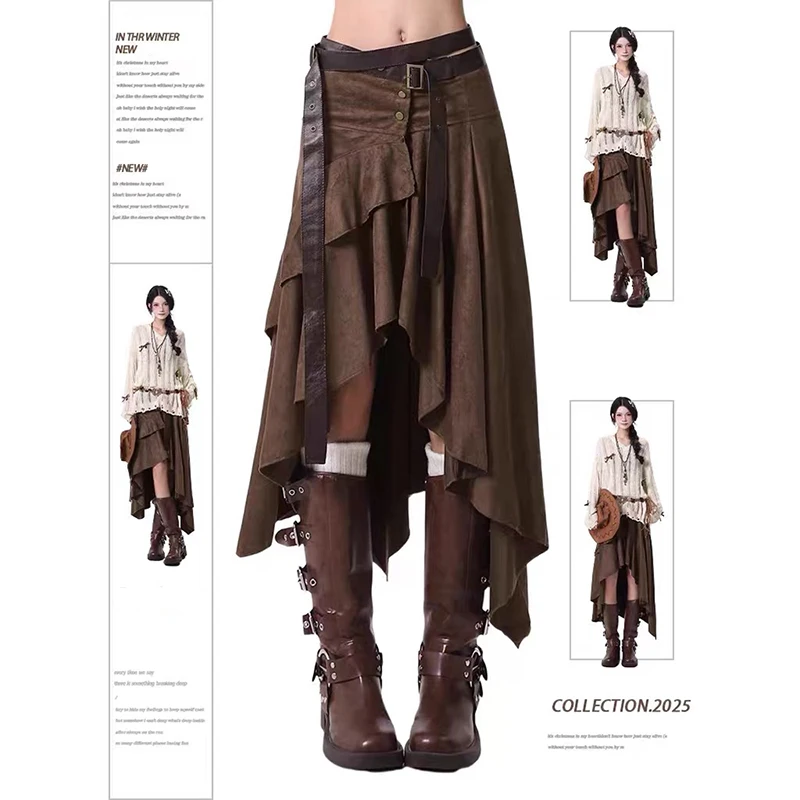 YIBASHU Женская юбка-миди Goblin Core неправильной формы Abi Y2k японская 2000-х годов гранж E-girl Tide Kpop Maillard Cyber Punk Design Goth
YIBASHU Женская юбка-миди Goblin Core неправильной формы Abi Y2k японская 2000-х годов гранж E-girl Tide Kpop Maillard Cyber Punk Design Goth