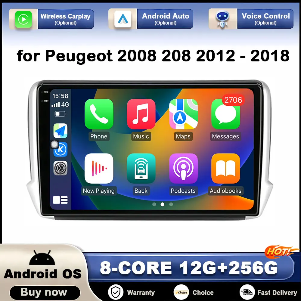GPS Navi 10.1 inch for Peugeot 2008 208 2012 - 2018 Car Video Multimedia Player Android Auto Touch Screen DSP Stereo BT NO 2 Din
GPS Navi 10.1 inch for Peugeot 2008 208 2012 - 2018 Car Video Multimedia Player Android Auto Touch Screen DSP Stereo BT NO 2 Din
