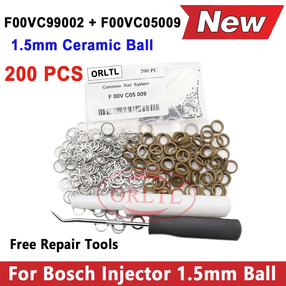 F00VC99002 Diesel Injector Valve Repair Kit Ball F00VC05009 1.50mm Fuel Injector Ball Kit for Bosch Sealing Ring
F00VC99002 Diesel Injector Valve Repair Kit Ball F00VC05009 1.50mm Fuel Injector Ball Kit for Bosch Sealing Ring
