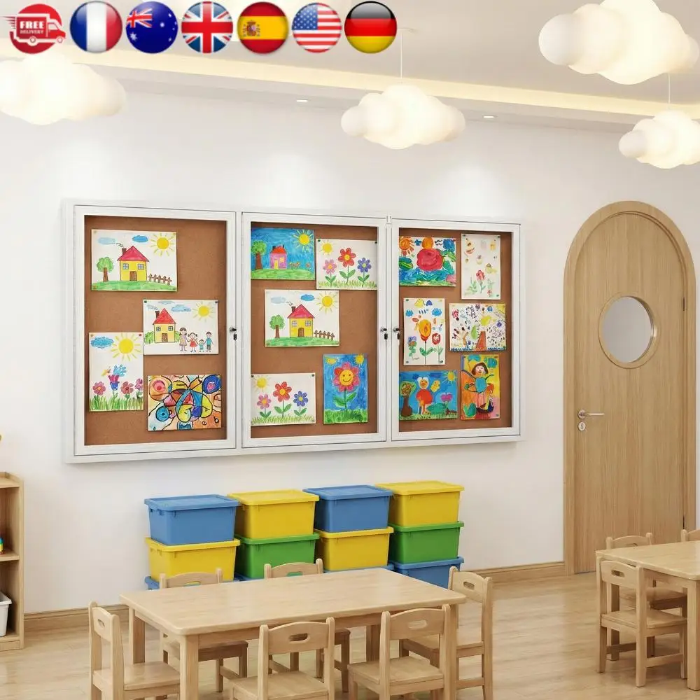 Доска объявлений в алюминиевой раме с пробковой поверхностью и стеклянной запирающейся дверцей для школ, офисов, коммерческих объектов, больниц и т.д.
Доска объявлений в алюминиевой раме с пробковой поверхностью и стеклянной запирающейся дверцей для школ, офисов, коммерческих объектов, больниц и т.д.