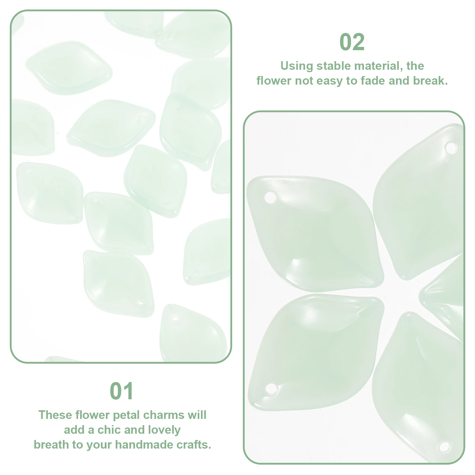 100pcs Glass Flower Petal Charms Delicate Jewelry Making Bracelet Necklace Diy Crafts Charm Lightweight Durable Decorative
100pcs Glass Flower Petal Charms Delicate Jewelry Making Bracelet Necklace Diy Crafts Charm Lightweight Durable Decorative