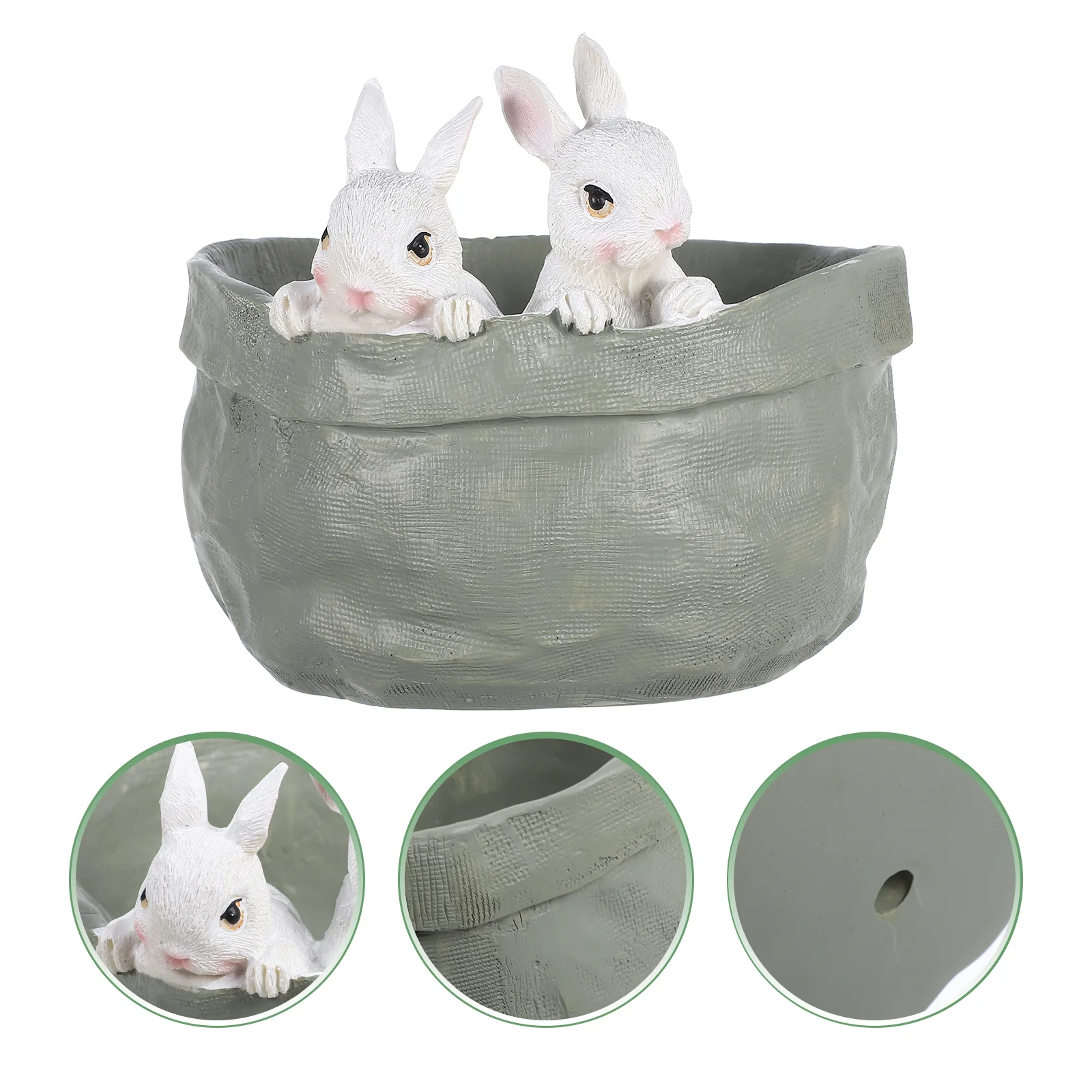 Succulent Bonsai Planter Animal Decorative Cute Rabbits Flower Resin Indoor Holder
Succulent Bonsai Planter Animal Decorative Cute Rabbits Flower Resin Indoor Holder
