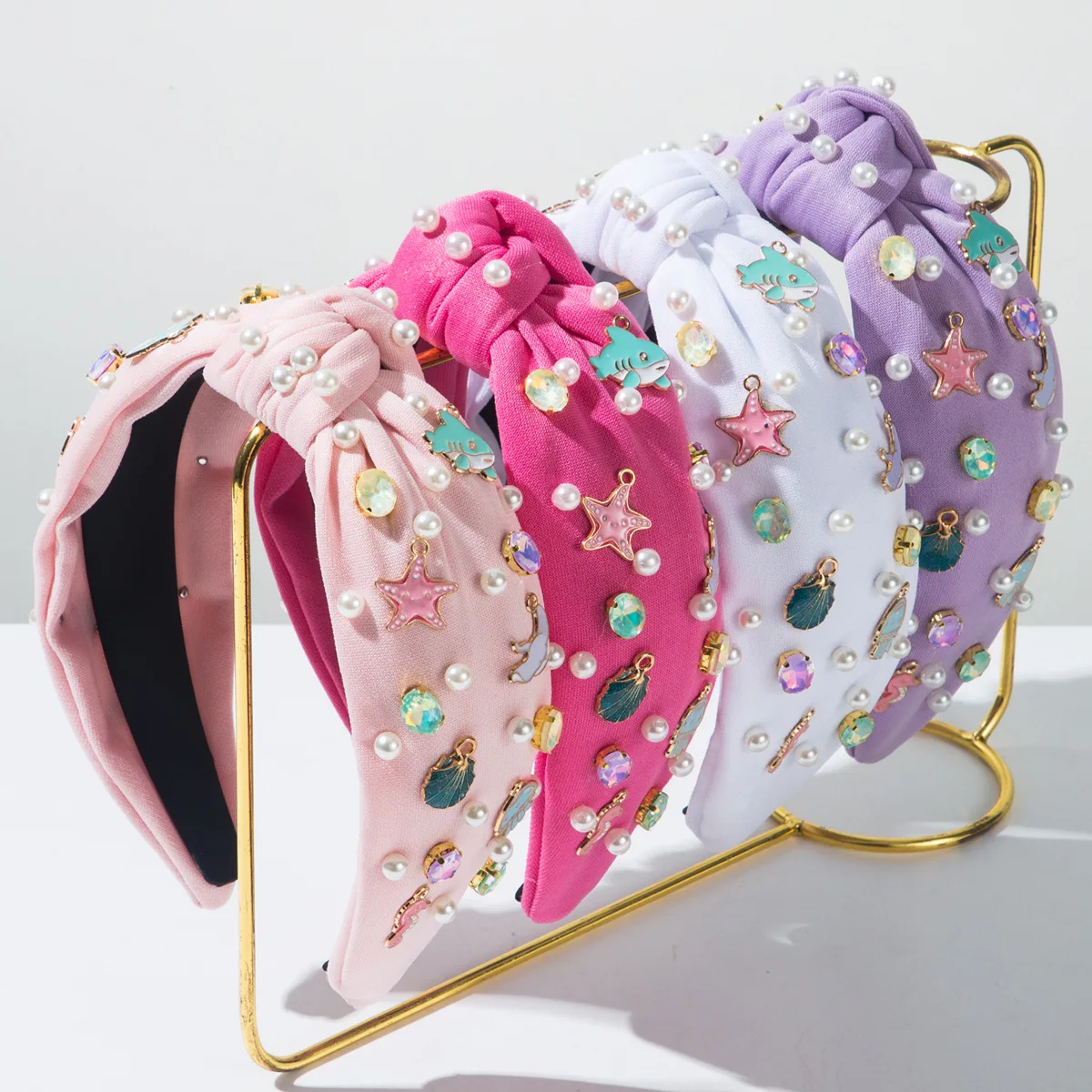 Popular seaside vacation wind headband alloy marine life accessories beaded diamond versatile party hair accessories
Popular seaside vacation wind headband alloy marine life accessories beaded diamond versatile party hair accessories
