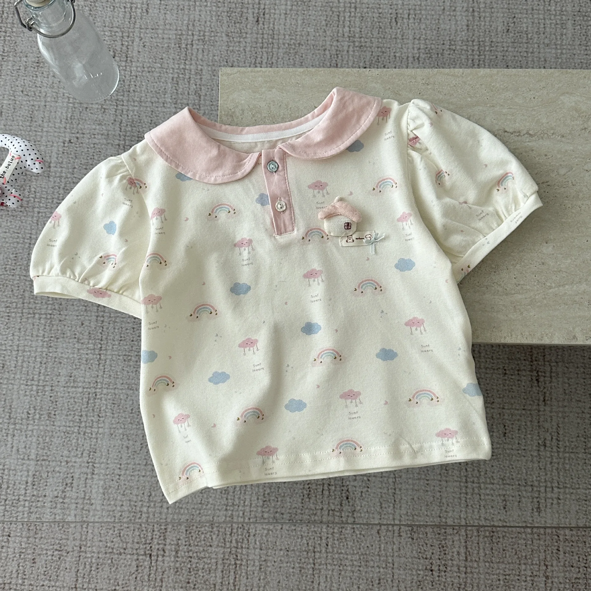Girls' Short-sleeved T-shirt Baby Girls 2026 Summer New Short-sleeved Turn-down Collar Shirt Children Princess Style Base Shirt
Girls' Short-sleeved T-shirt Baby Girls 2026 Summer New Short-sleeved Turn-down Collar Shirt Children Princess Style Base Shirt