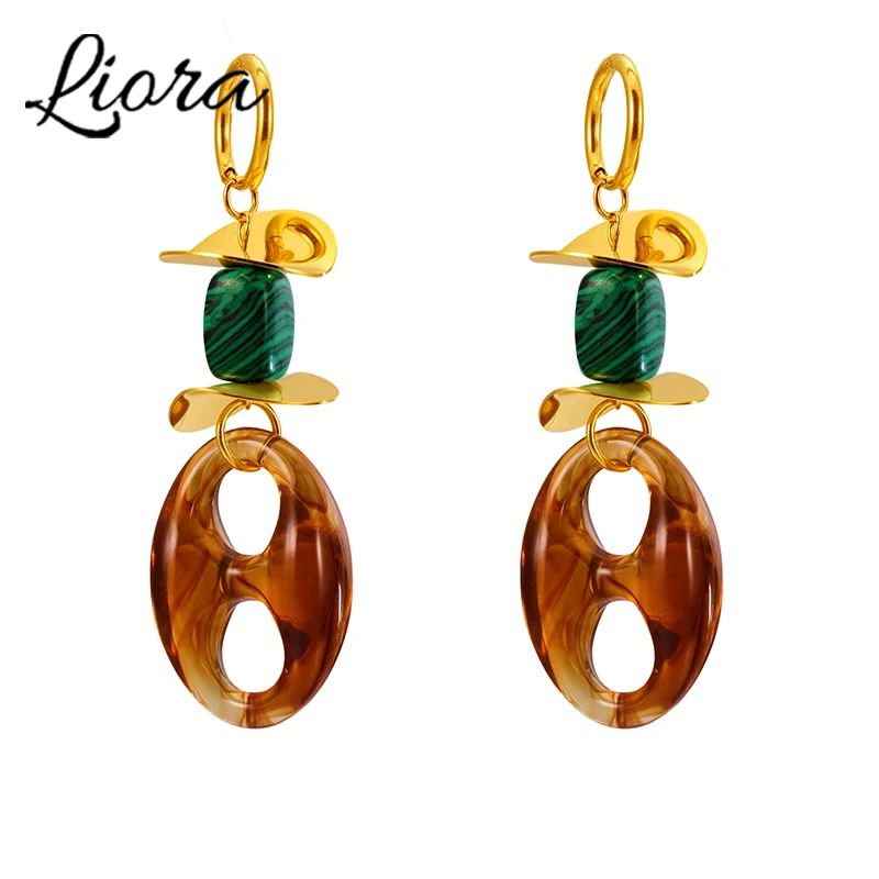 Liora Distinctive Resin Turquoise Stone Pig Nose Pendant Drop Earrings for Women Gold Plated Hypoallergenic Popular Ear Jewelry
Liora Distinctive Resin Turquoise Stone Pig Nose Pendant Drop Earrings for Women Gold Plated Hypoallergenic Popular Ear Jewelry