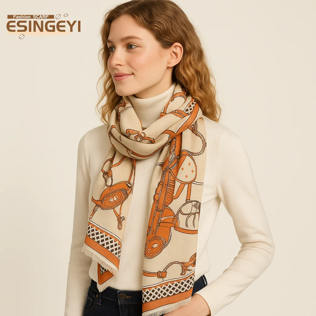 ESINGEYI 2025 Winter Scarves Woman Foulards Femme Scarf Imitation Cashmere Purse Chain Elegant pashmina Shawl Muffler Tippet
ESINGEYI 2025 Winter Scarves Woman Foulards Femme Scarf Imitation Cashmere Purse Chain Elegant pashmina Shawl Muffler Tippet