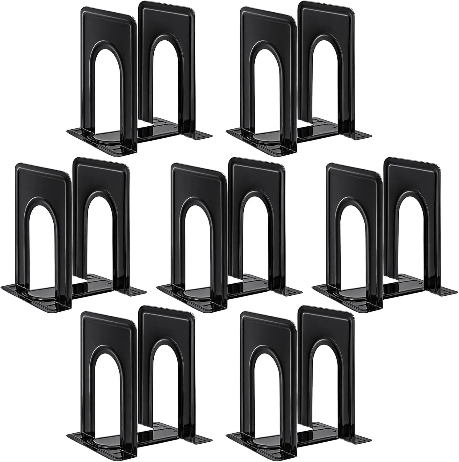 Metal Bookends for Shelves, Heavy Duty Non-Skid Book Stopper, 14 Pcs/7 Pairs Black 6x5x6 Inches
Metal Bookends for Shelves, Heavy Duty Non-Skid Book Stopper, 14 Pcs/7 Pairs Black 6x5x6 Inches