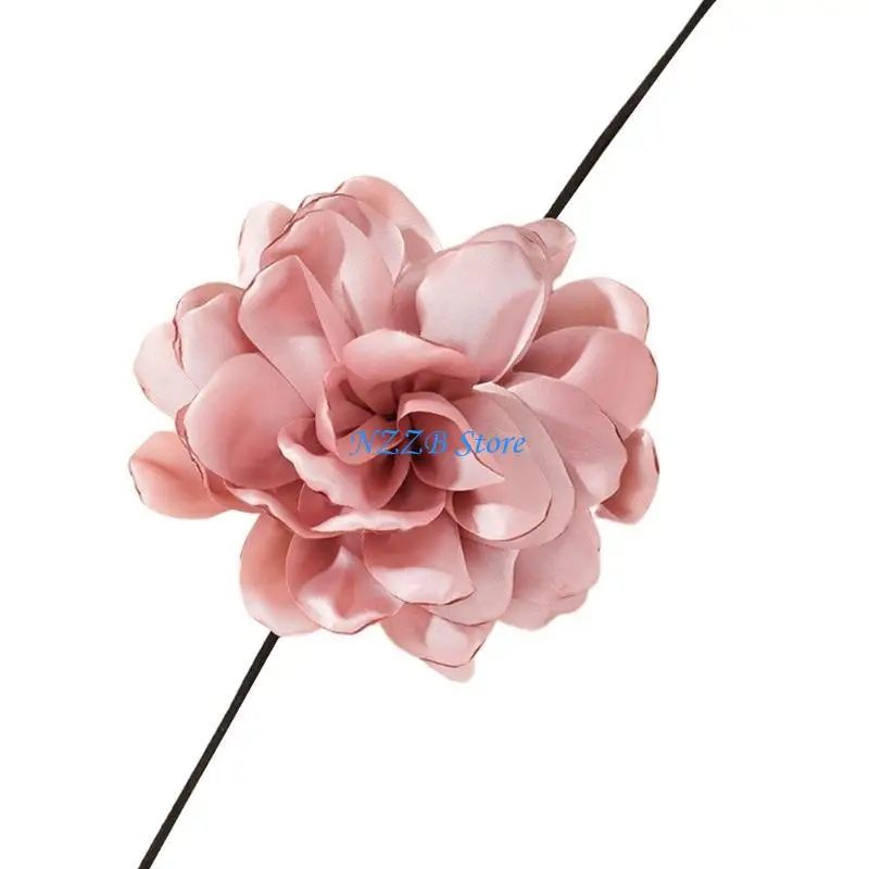 T21F Vintage Collar Necklace Oversized Flower Choker Necklace Simple Neck Chain
T21F Vintage Collar Necklace Oversized Flower Choker Necklace Simple Neck Chain