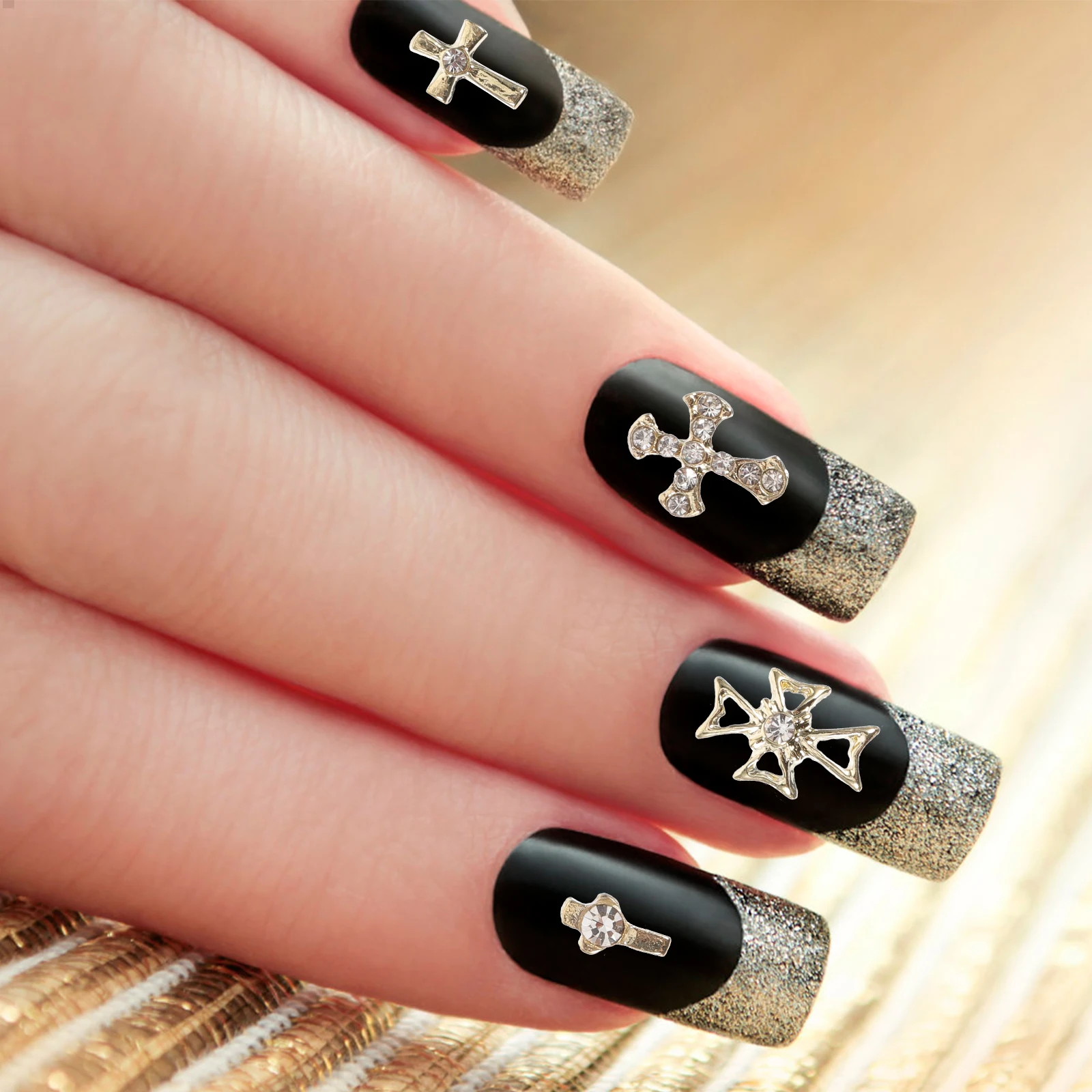 80pcs Nail Charms Alloy Jewelry Lightweight Decorative Rhinestones DIY Acrylic Nails Accessories Nail Cross Charms Set
80pcs Nail Charms Alloy Jewelry Lightweight Decorative Rhinestones DIY Acrylic Nails Accessories Nail Cross Charms Set