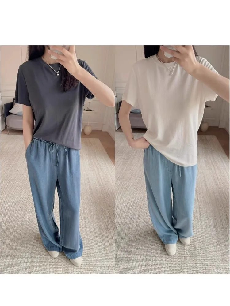 New ROW Wind Knitted ort Sve Tee Lightweight Dry Breathable Knitted Fabric Two Colors Ladies Summer T-irt
New ROW Wind Knitted ort Sve Tee Lightweight Dry Breathable Knitted Fabric Two Colors Ladies Summer T-irt