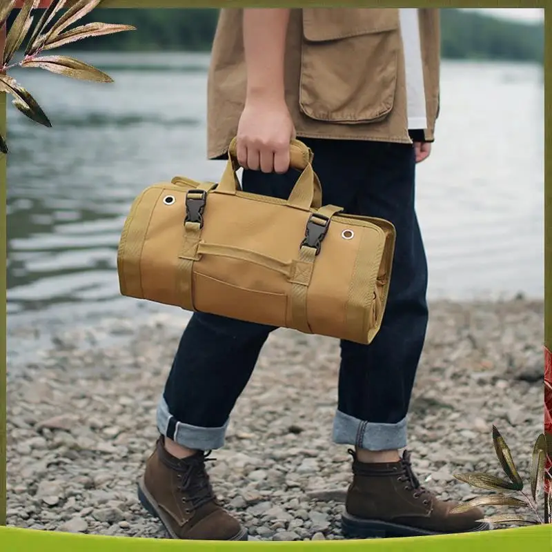 1 PCS Camping Storage Bag Khaki 600D Polyester Multifunctional Outdoor Roll Up Tent Peg Carrier Pack Storage Bag
1 PCS Camping Storage Bag Khaki 600D Polyester Multifunctional Outdoor Roll Up Tent Peg Carrier Pack Storage Bag