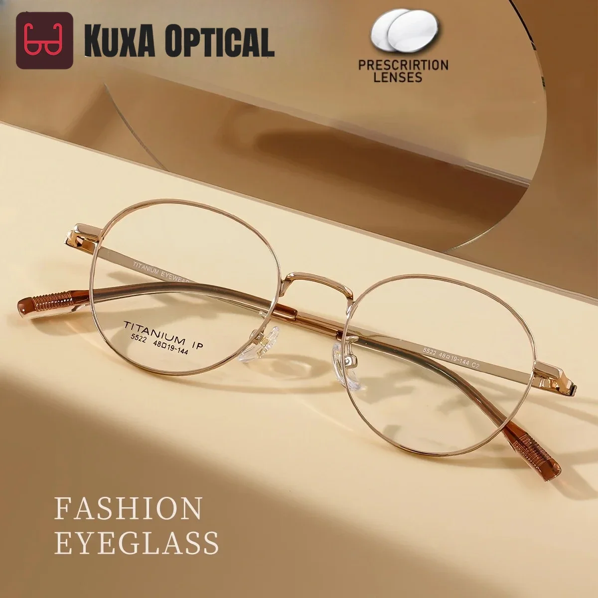KUXA Myopia For Women Glasses Titanium Round Optical Frame With Prescription Recipe Lenses Progressive Eyewear Reading Hyperopia
KUXA Myopia For Women Glasses Titanium Round Optical Frame With Prescription Recipe Lenses Progressive Eyewear Reading Hyperopia
