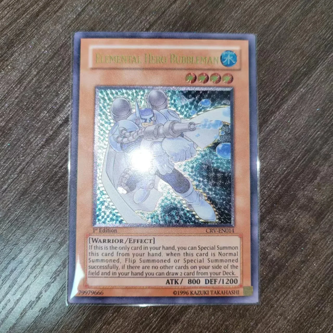 Yu Gi Oh Ultimate Rare CRV-JP014/Elemental HERO Bubbleman Children's Gift Collection Card Toy (Not original)
Yu Gi Oh Ultimate Rare CRV-JP014/Elemental HERO Bubbleman Children's Gift Collection Card Toy (Not original)