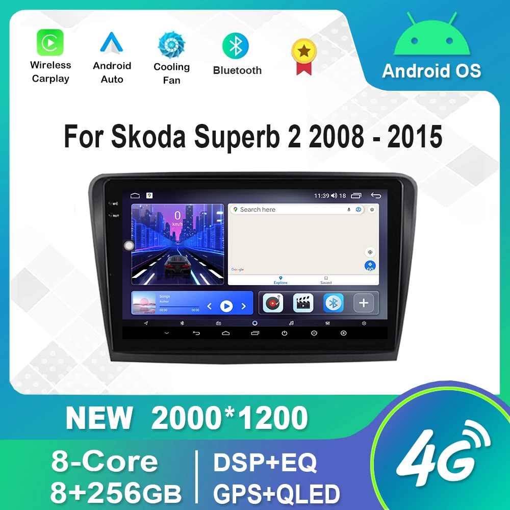 For Skoda Superb 2 2008 - 2015 Car Android Radio Multimedia Player Screen WiFi 4G GPS DSP Audio Stereo Bluetooth
For Skoda Superb 2 2008 - 2015 Car Android Radio Multimedia Player Screen WiFi 4G GPS DSP Audio Stereo Bluetooth