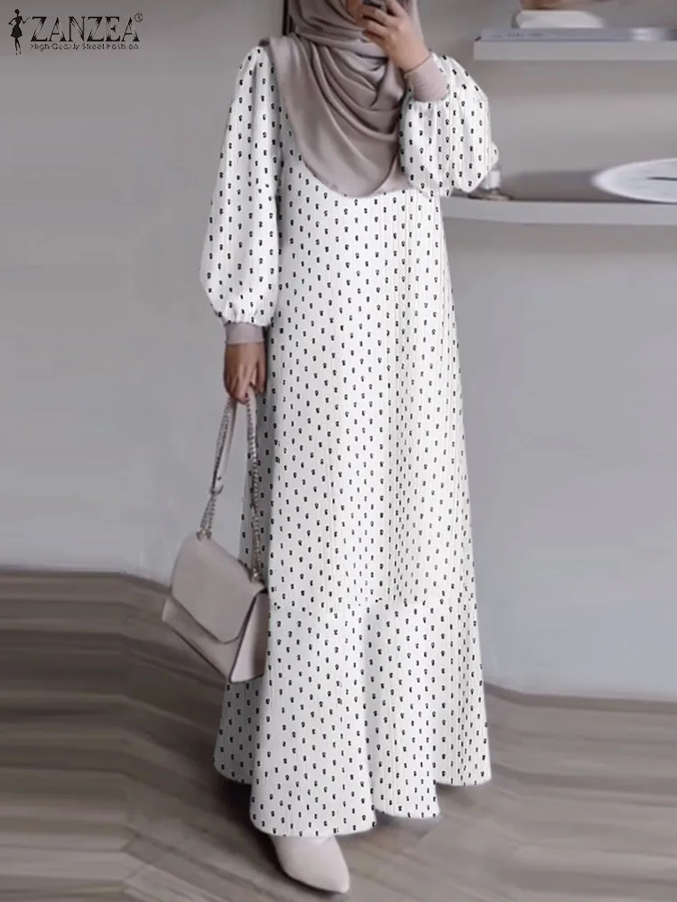 ZANZEA Floral Printed Muslim Dress Fashion Puff Sleeve Turkey Hijab Dresses Women Bohemian Casual Maxi Sundress Dubai Maxi Robe
ZANZEA Floral Printed Muslim Dress Fashion Puff Sleeve Turkey Hijab Dresses Women Bohemian Casual Maxi Sundress Dubai Maxi Robe