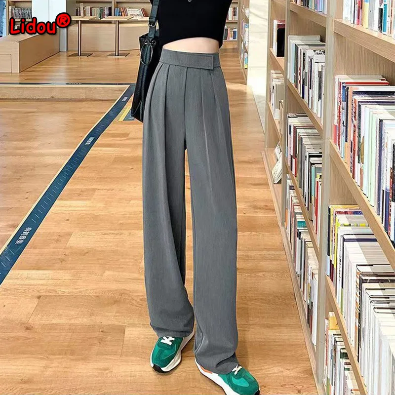 Women's Clothing Elastic Waist Solid Suit Pants Autumn Winter Casual Drape Double Pleated Design Thin Straight Trousers Trend
Women's Clothing Elastic Waist Solid Suit Pants Autumn Winter Casual Drape Double Pleated Design Thin Straight Trousers Trend
