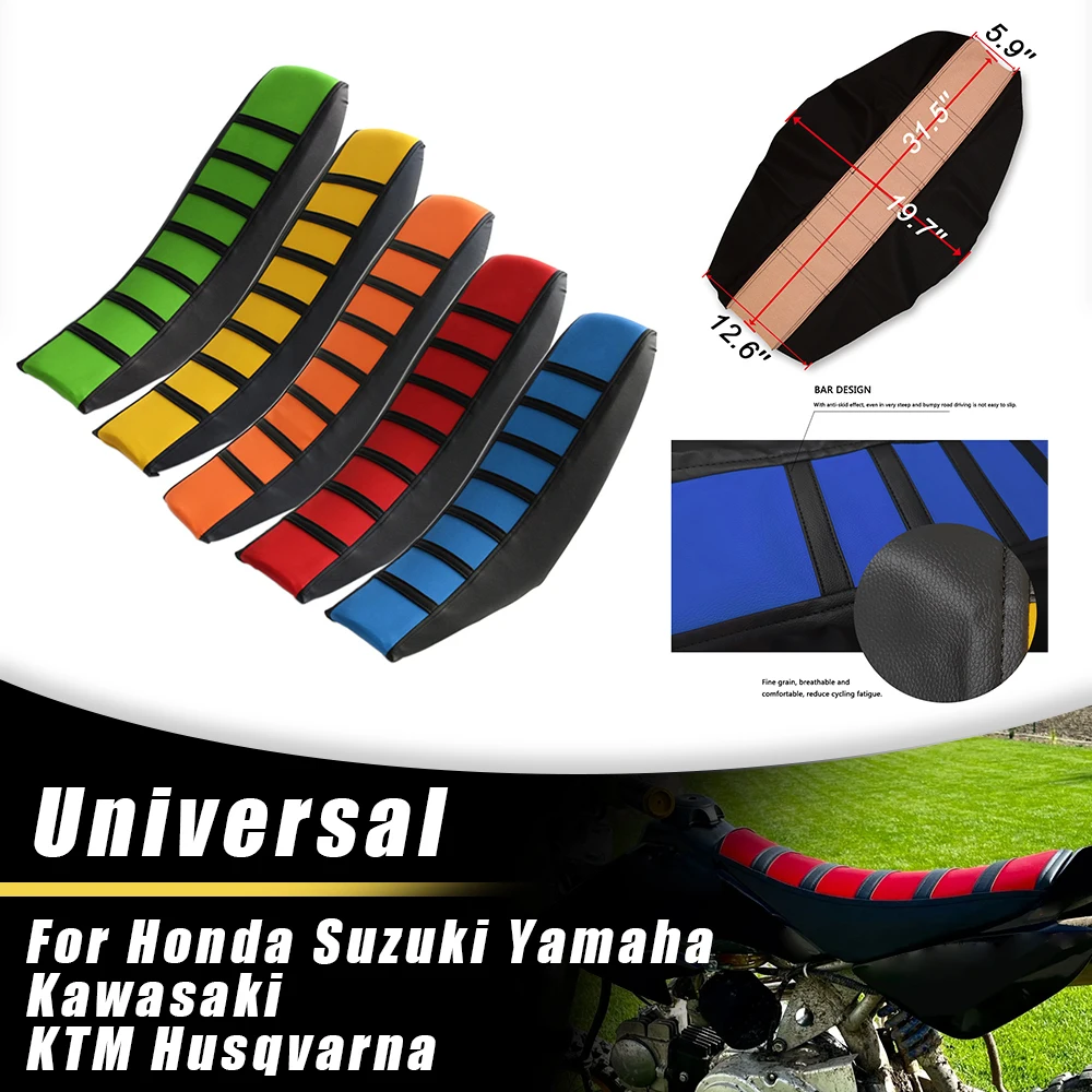 Universal Dirt Off-road Motorcycle Rubber Striped Gripper Soft Seat Cover For Honda Yamaha Kawasaki Suzuki KTM Husqvarna
Universal Dirt Off-road Motorcycle Rubber Striped Gripper Soft Seat Cover For Honda Yamaha Kawasaki Suzuki KTM Husqvarna