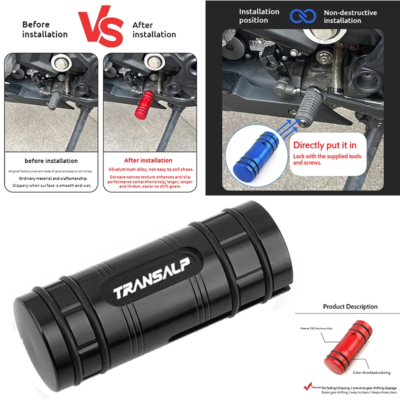 Новый для Honda TRANSALP 600 XL700V 700 XL 650 VY/V1-V7, рычаг переключения передач, удлинитель педали тормозного рычага, аксессуары для мотоциклов
Новый для Honda TRANSALP 600 XL700V 700 XL 650 VY/V1-V7, рычаг переключения передач, удлинитель педали тормозного рычага, аксессуары для мотоциклов