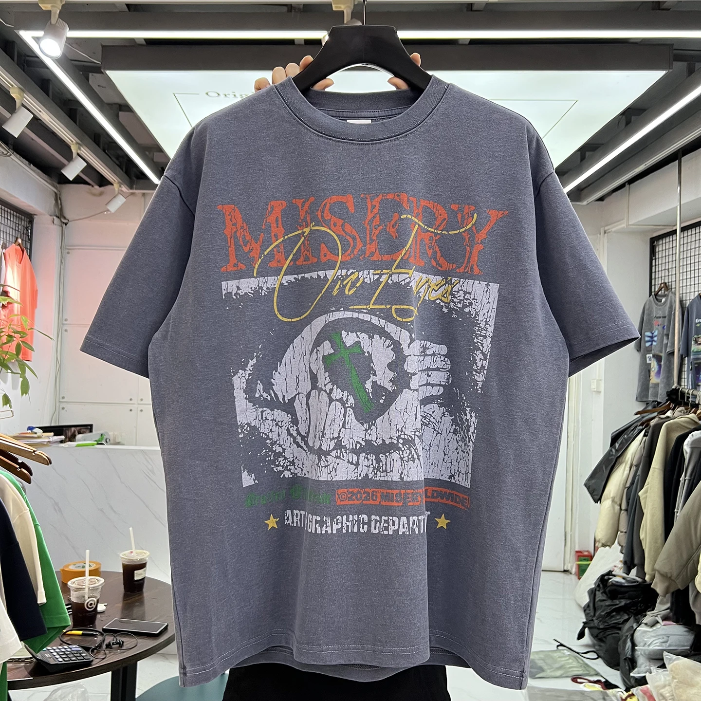 Retro Washed American High Street Short Sleeve T-Shirt Unisex Oversize Casual Print Cotton Polyester Blend round Neck Top
Retro Washed American High Street Short Sleeve T-Shirt Unisex Oversize Casual Print Cotton Polyester Blend round Neck Top