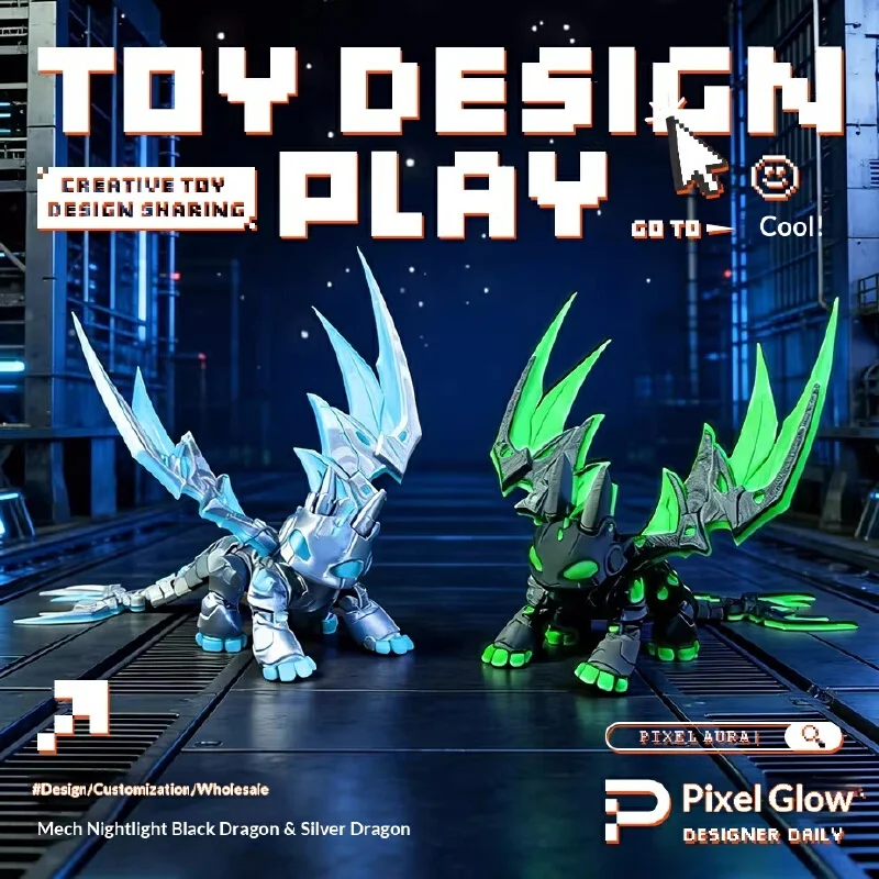 Pixel Aura Mecha Luminous Dragon Black Silver Dragon Posable Joints 3d Model Large Wings Collectible Ornament Cool Gift For Men
Pixel Aura Mecha Luminous Dragon Black Silver Dragon Posable Joints 3d Model Large Wings Collectible Ornament Cool Gift For Men