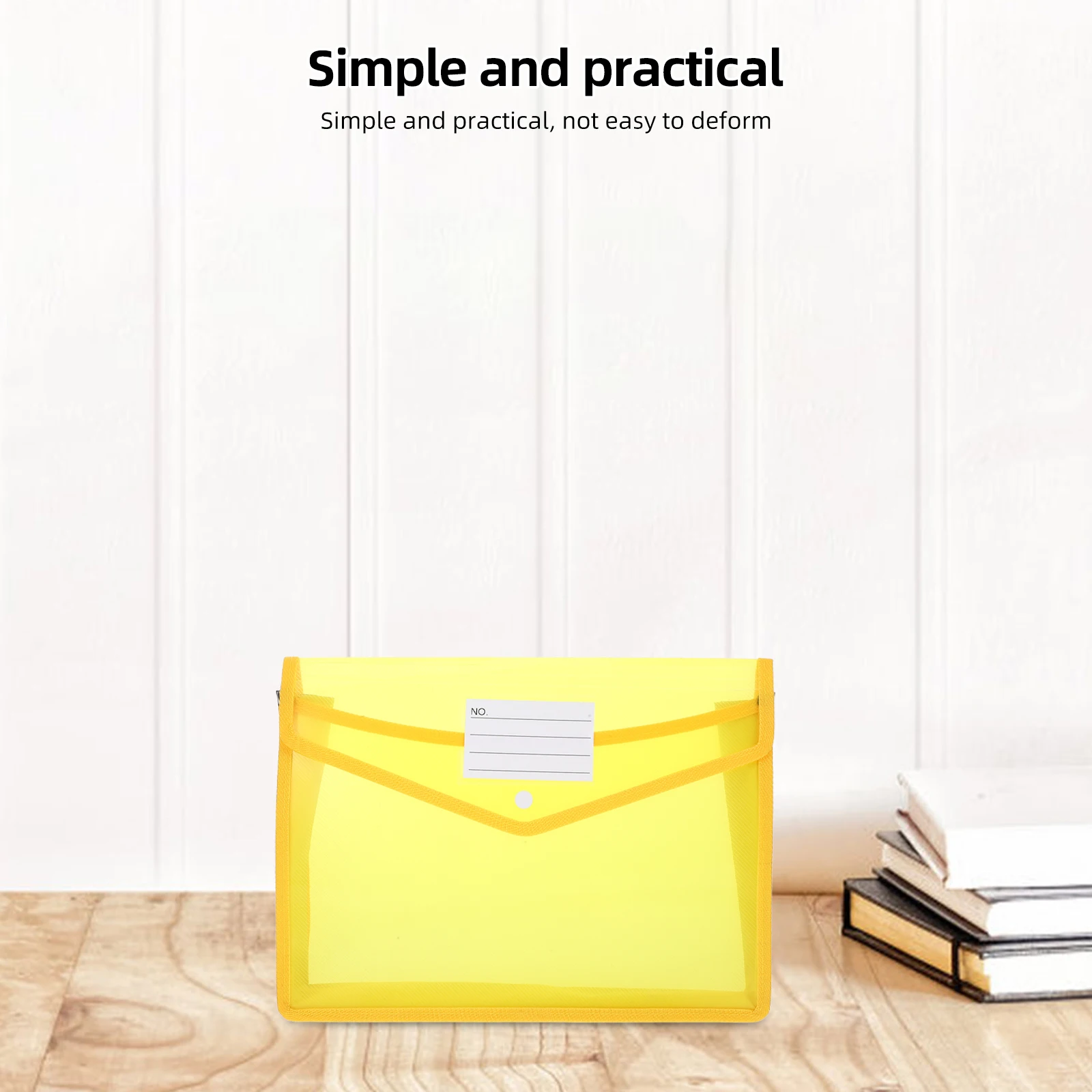 6 Pcs A4 Clear PP Document Folders Waterproof Plastic File Bags with Snap Closure for Office Use
6 Pcs A4 Clear PP Document Folders Waterproof Plastic File Bags with Snap Closure for Office Use