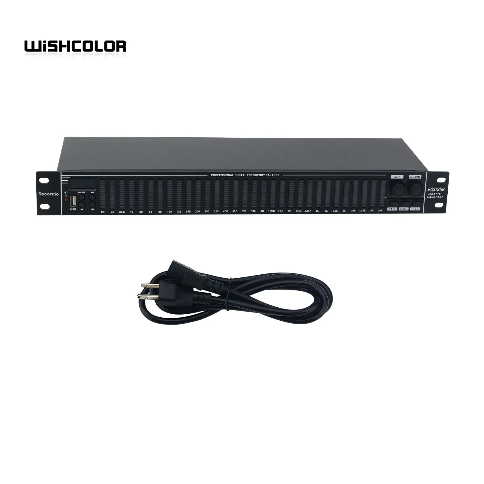 Wishcolor EQ31SUB Digital Equalizer 31-Stage Tuner Professional Stage Performance Noise Reduction Audio Processor
Wishcolor EQ31SUB Digital Equalizer 31-Stage Tuner Professional Stage Performance Noise Reduction Audio Processor