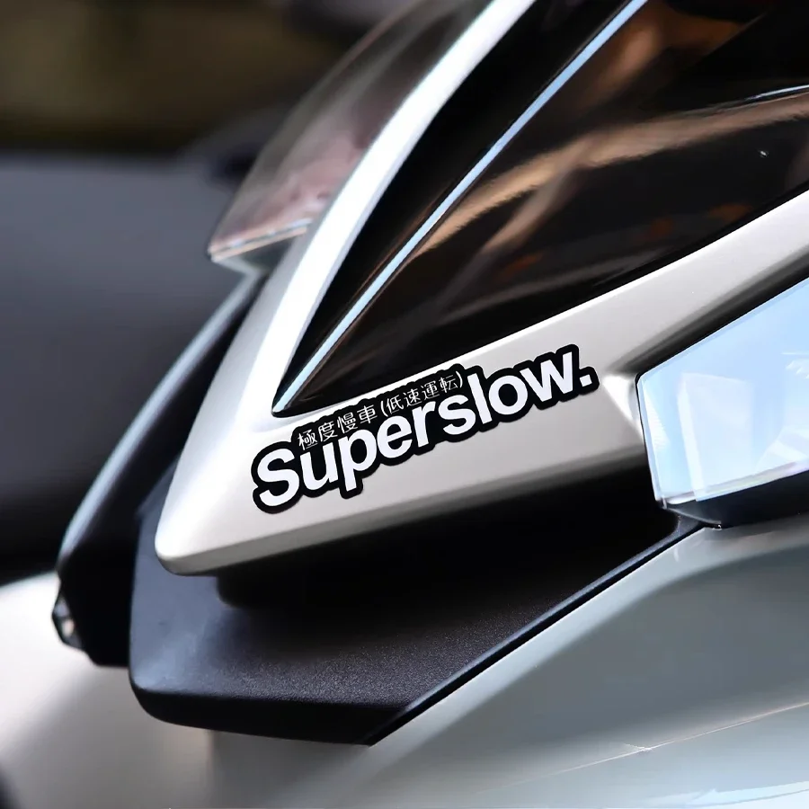 "Superslow Supercute" Text Sticker (White Red) - Waterproof Vinyl Decal for Car Motorcycle Decorative
"Superslow Supercute" Text Sticker (White Red) - Waterproof Vinyl Decal for Car Motorcycle Decorative