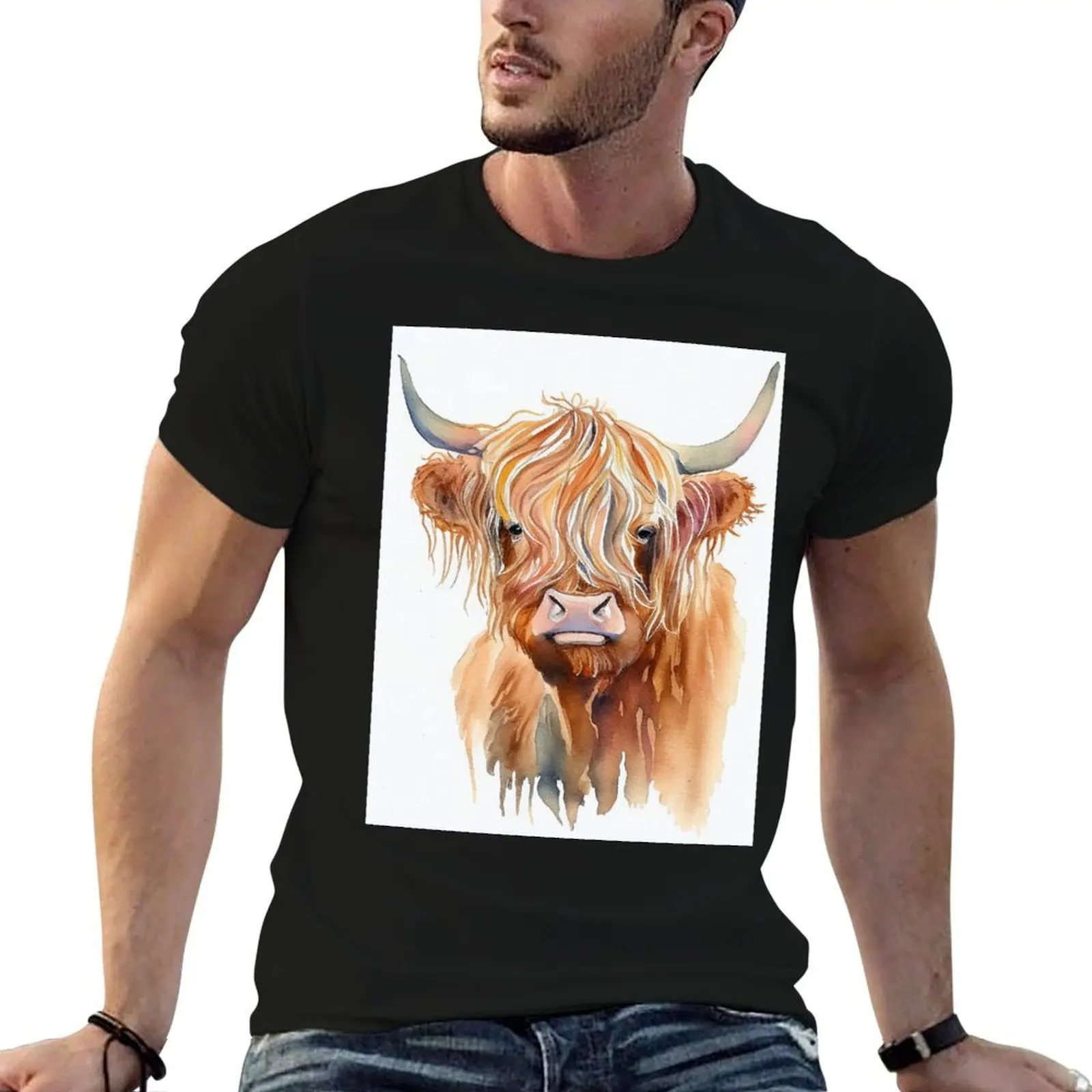 100% Painting T-Shirt man t cotton shirt Watercolor t Highland shirt brand men cow plain luxury
100% Painting T-Shirt man t cotton shirt Watercolor t Highland shirt brand men cow plain luxury