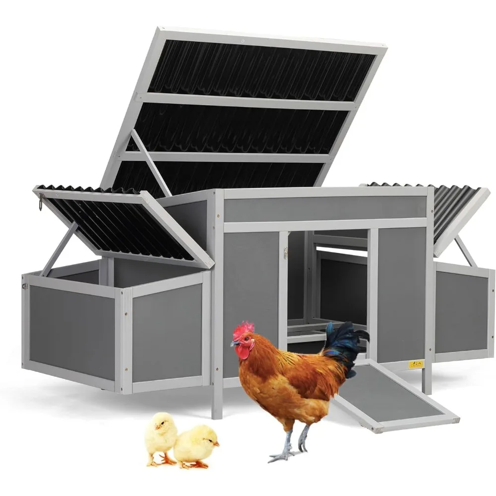 Durable Wooden 59" L Outdoor Large Chicken Coop with Two Nesting Boxes, Comfortable Hen House, Indoor Weatherproof Rabbit Hutch
Durable Wooden 59" L Outdoor Large Chicken Coop with Two Nesting Boxes, Comfortable Hen House, Indoor Weatherproof Rabbit Hutch