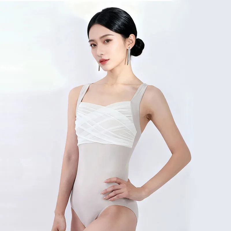 Новый балетный трико для взрослых, базовый белый комбинезон с перекрестными завязками на бретелях, гимнастическое боди, женский комбинезон для танцев балерины, танцевальная одежда для девочек
Новый балетный трико для взрослых, базовый белый комбинезон с перекрестными завязками на бретелях, гимнастическое боди, женский комбинезон для танцев балерины, танцевальная одежда для девочек