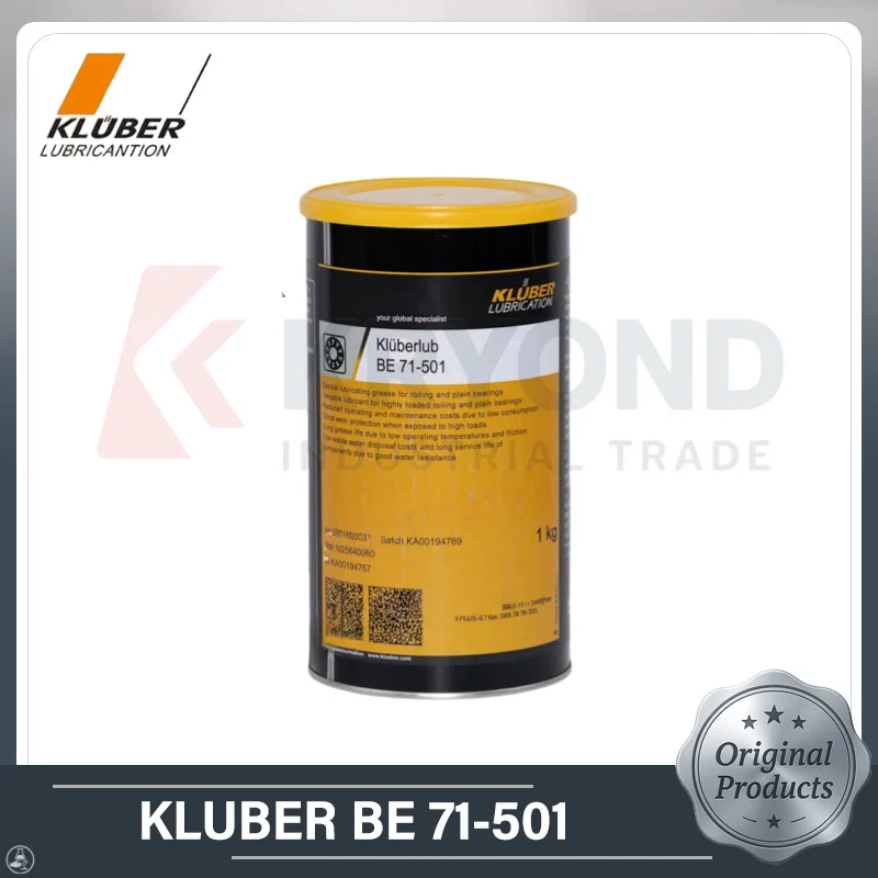 KLUBER Klüberlub BE 71-501 Lubrication for Spindle and Plain Bearings in Building Machinery Construction Equipment Applications
KLUBER Klüberlub BE 71-501 Lubrication for Spindle and Plain Bearings in Building Machinery Construction Equipment Applications