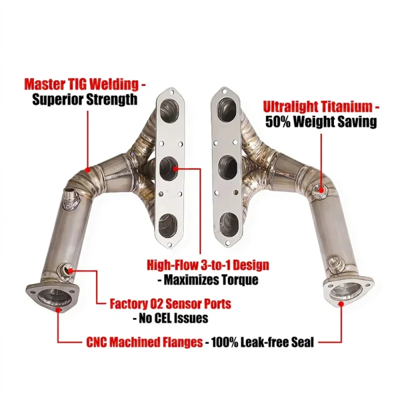 Titanium Alloy Racing Exhaust Manifold for Porsche 987 Cayman Boxster 2.9L Car Performance Exhaust Pipes Header Power Upgrade
Titanium Alloy Racing Exhaust Manifold for Porsche 987 Cayman Boxster 2.9L Car Performance Exhaust Pipes Header Power Upgrade
