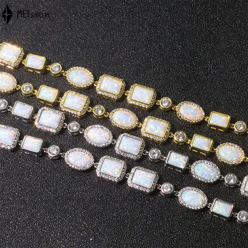Hip Hop 10MM Opal Australian Treasure Necklace Bracelet Elastic Buckle Jewelry Set Stone Chain Fashion Accessory Customization
Hip Hop 10MM Opal Australian Treasure Necklace Bracelet Elastic Buckle Jewelry Set Stone Chain Fashion Accessory Customization