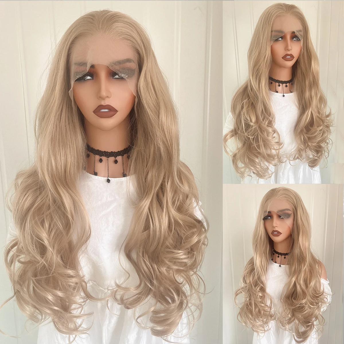 28 inches Wavy Blonde Lace Front Heat Resistant Fiber Wigs Women Soft Natural Party Daily Wigs
28 inches Wavy Blonde Lace Front Heat Resistant Fiber Wigs Women Soft Natural Party Daily Wigs