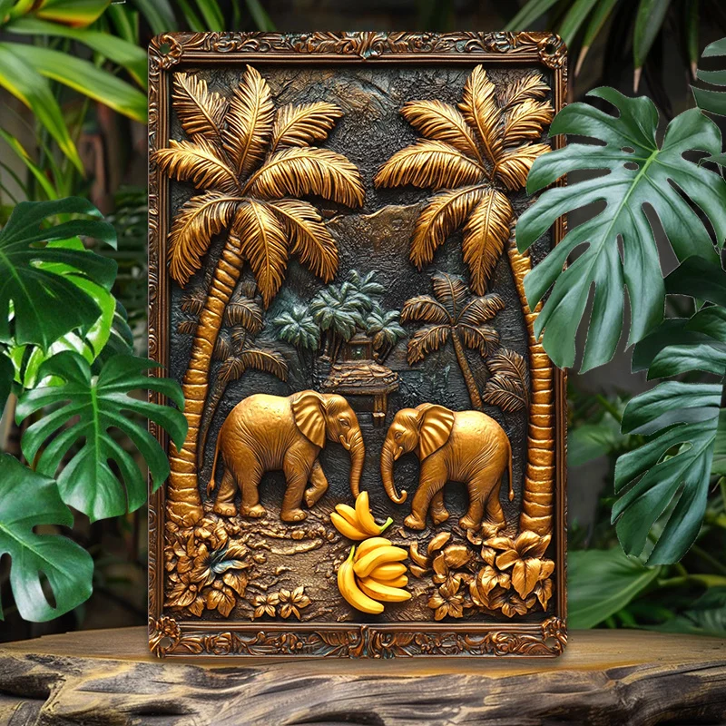 1pc Tropical Elephant and Banana Aluminum Wall Art, Metal Tin Sign for Home, Gym, Bathroom, Store Decor, Valentine'S Day Gift
1pc Tropical Elephant and Banana Aluminum Wall Art, Metal Tin Sign for Home, Gym, Bathroom, Store Decor, Valentine'S Day Gift