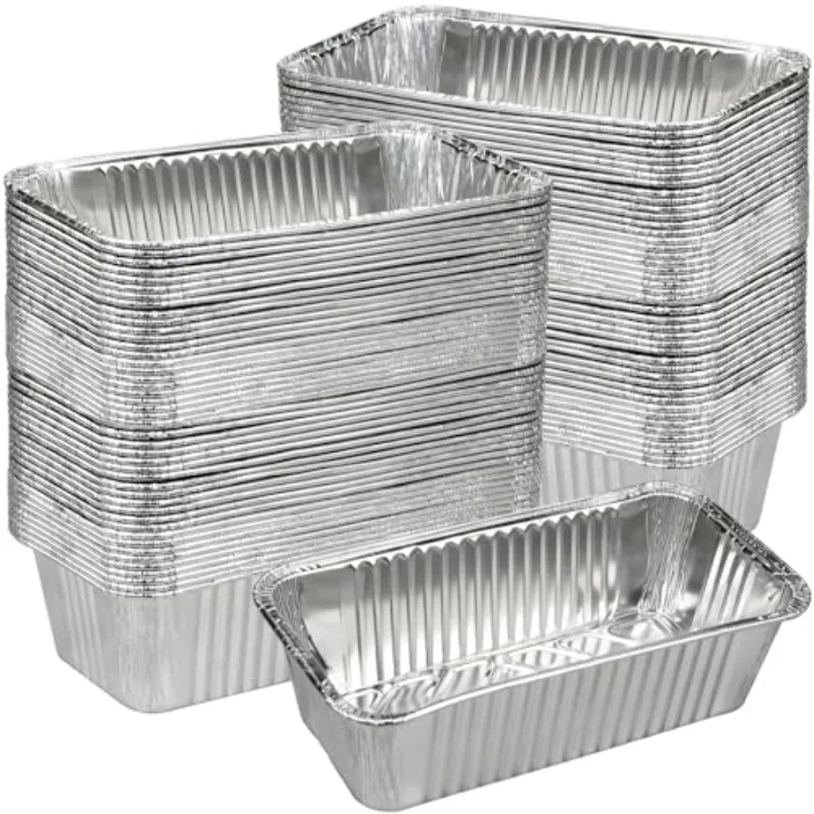 Disposable 2Lb Loaf Pans, Pack Aluminum Bread Pans for Baking - 8.5 x 4.5 x 2.5 Foil Pans Perfect for Banana Bread, Cakes, Meat
Disposable 2Lb Loaf Pans, Pack Aluminum Bread Pans for Baking - 8.5 x 4.5 x 2.5 Foil Pans Perfect for Banana Bread, Cakes, Meat