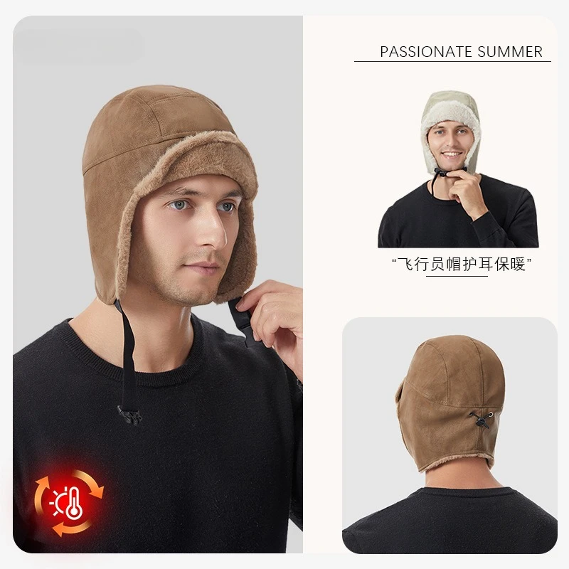 New Warm Bomber Hats Men Thickened Windproof Ear Protection Thermal Riding Hat Winter Outdoor Skiing Cold Proof Pilot Caps Male
New Warm Bomber Hats Men Thickened Windproof Ear Protection Thermal Riding Hat Winter Outdoor Skiing Cold Proof Pilot Caps Male