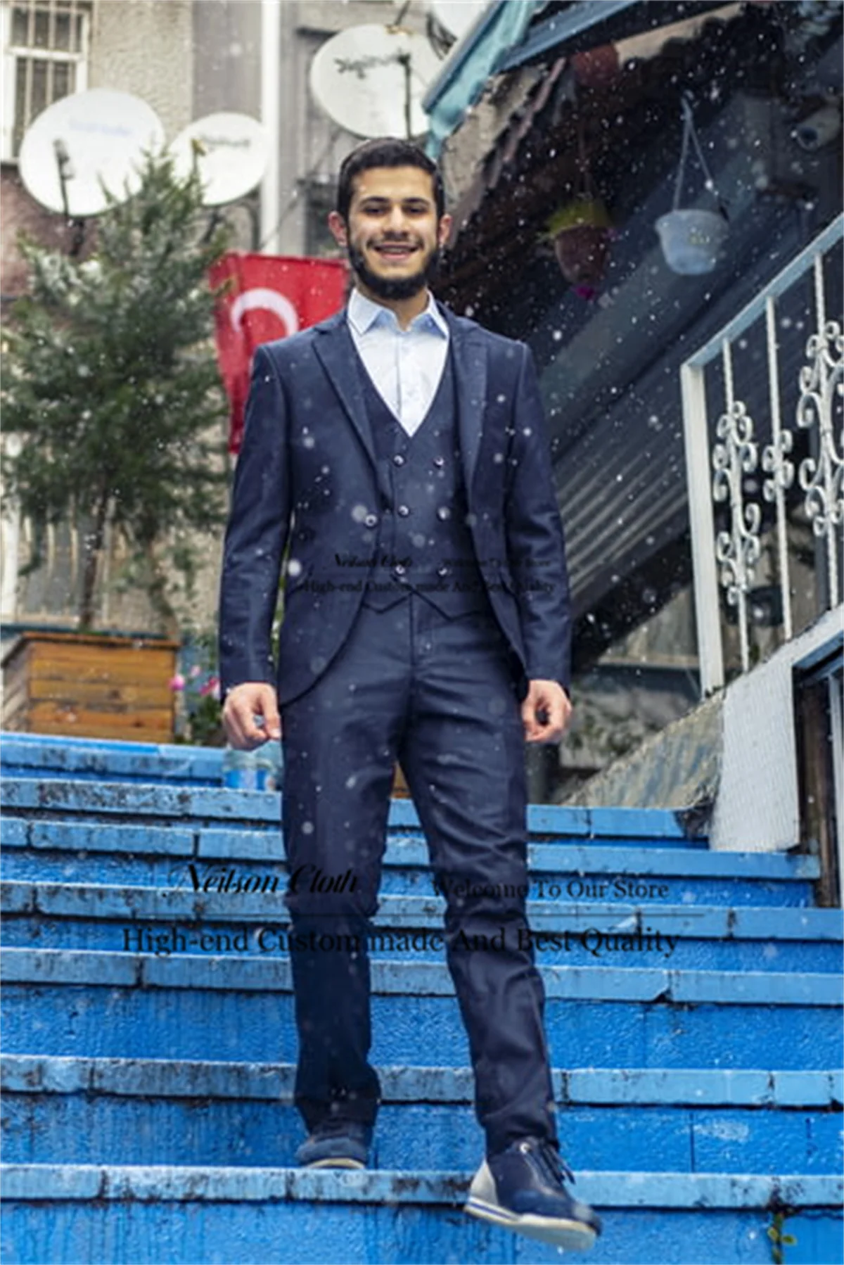 Formal Blue Men Suits Notched Lapel Groom Wedding Tuxedos 3 Pieces Sets Business Male Prom Blazers Slim Fit Terno Masculino
Formal Blue Men Suits Notched Lapel Groom Wedding Tuxedos 3 Pieces Sets Business Male Prom Blazers Slim Fit Terno Masculino