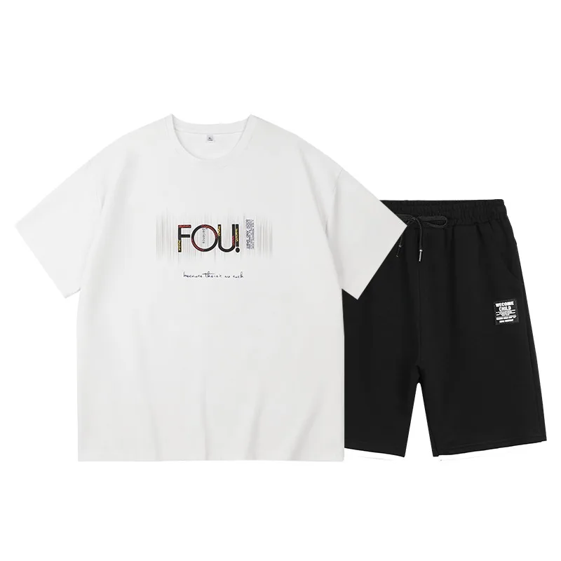 Men Japanese Hong Kong Style Letter Print Short Sleeve T Shirt Drawstring Shorts Casual Summer Two Piece Outfit S 5XL
Men Japanese Hong Kong Style Letter Print Short Sleeve T Shirt Drawstring Shorts Casual Summer Two Piece Outfit S 5XL