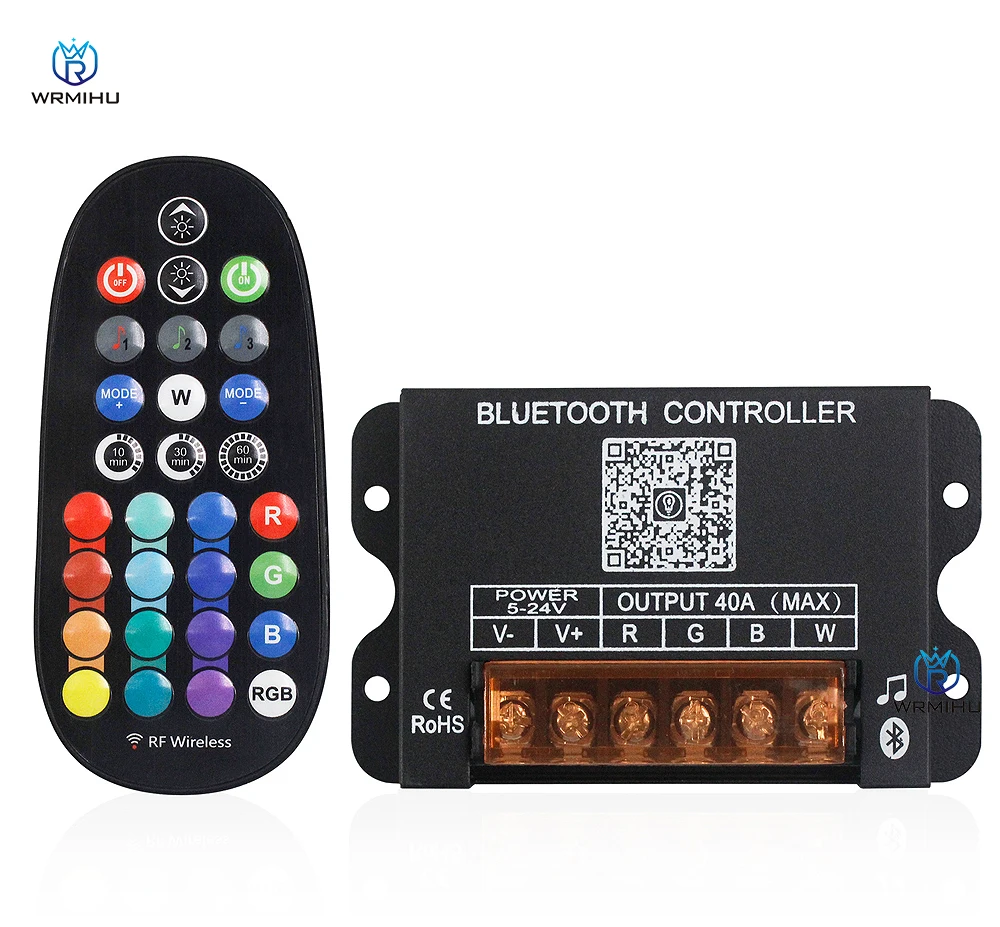 Smart Bluetooth RGBW Dimmer Controller DC 5V 12V 24V 30A and 29Key Wireless RF Remote for 5050 2835 COB Colorful LED Strip Light
Smart Bluetooth RGBW Dimmer Controller DC 5V 12V 24V 30A and 29Key Wireless RF Remote for 5050 2835 COB Colorful LED Strip Light