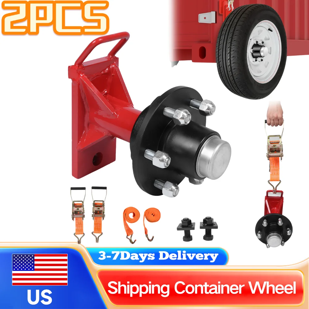 2 Set 6-Lug Shipping Container Wheel Kit Ratchet Axles 22000LBS Capacity for Moving 20ft-40ft Empty Containers Easy Installation
2 Set 6-Lug Shipping Container Wheel Kit Ratchet Axles 22000LBS Capacity for Moving 20ft-40ft Empty Containers Easy Installation