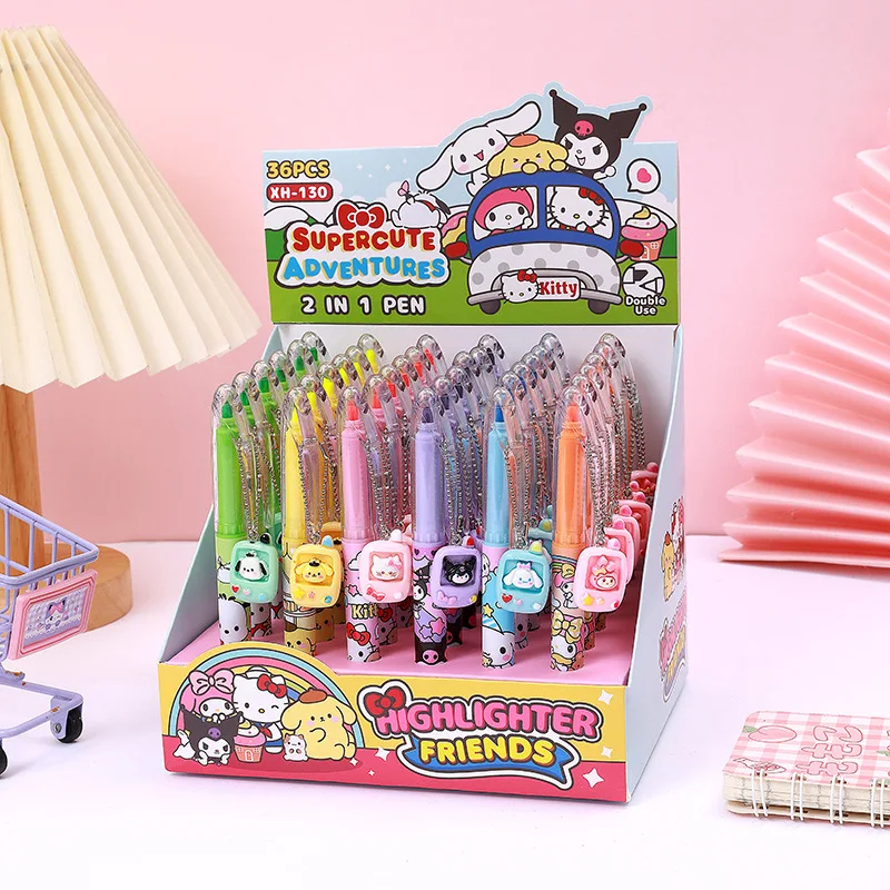 6pcs/36pcs Hello Kitty Cute Pendant 2-In-1 Pen Double Headed Pendant Highlighter Pen Gel Pen Student Stationery Children'S Gifts
6pcs/36pcs Hello Kitty Cute Pendant 2-In-1 Pen Double Headed Pendant Highlighter Pen Gel Pen Student Stationery Children'S Gifts